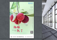 夏日夏季小清新水果杨梅限定海报图片