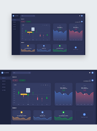 UI设计数据统计后台管理系统web界面设计图片