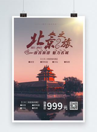 魅力北京之旅宣传海报图片