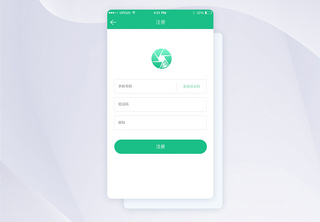 UI设计简约复古网页样式app注册界面登入高清图片素材