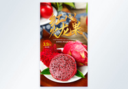红心火龙果水果美食摄影海报图片