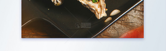 碳烤生蚝美食摄影海报图片