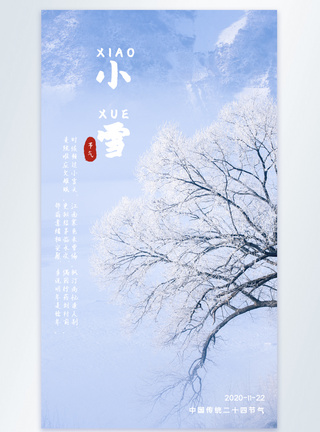 小雪节气摄影图海报图片