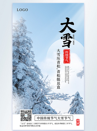 大雪节气摄影图海报图片