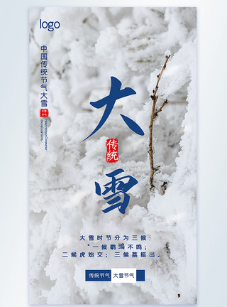 大雪节气摄影图海报图片