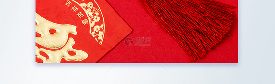 红色喜庆牛年鸿运节日摄影图海报图片