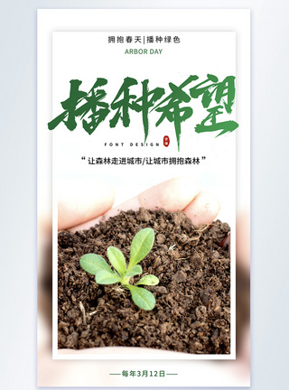 植树节摄影图海报图片