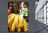 夏季水果香蕉促销海报设计图片