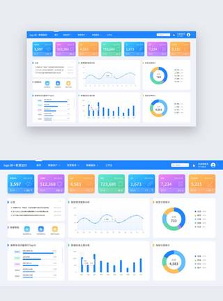 可视化统一数据监控平台UI设计模板