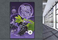 蓝莓果汁宣传海报图片