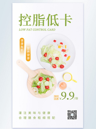 控脂低卡轻食减肥餐摄影图海报图片