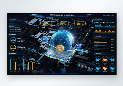 科技地球数据可视化智能应用平台高清图片