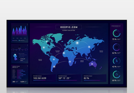 可视化数据图表界面高清图片