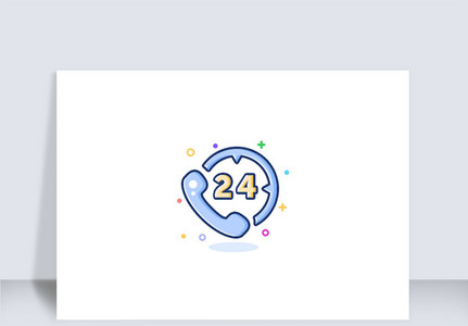 24小时客服服务中心联系电话图标icon高清图片