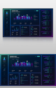网站后台可视化数据图表界面图片
