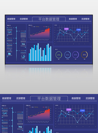 蓝色科技感数据展示大数据监控可图片