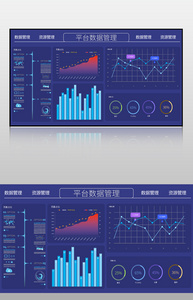 蓝色科技感数据展示大数据监控可图片