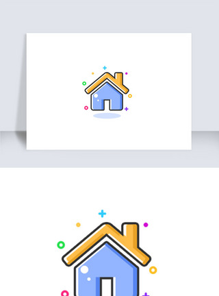 APP界面首页主页房子房屋图标icon模板