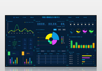 深色数据可视化后台界面图片