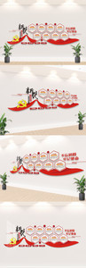 中国特色社会主义内容文化墙设计图片