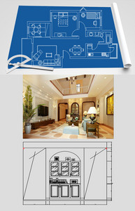 家装别墅效果图户型图设计图片