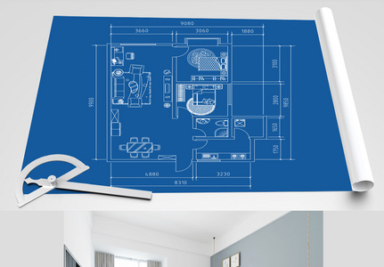 现代家居户型图效果图设计高清图片
