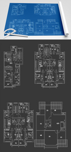 建筑户型图CAD图纸图片