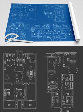 室内图纸建筑户型图CAD图纸模板