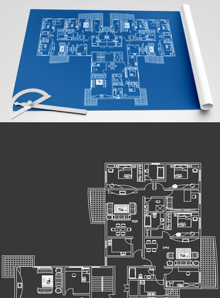 建筑户型图CAD图纸图片