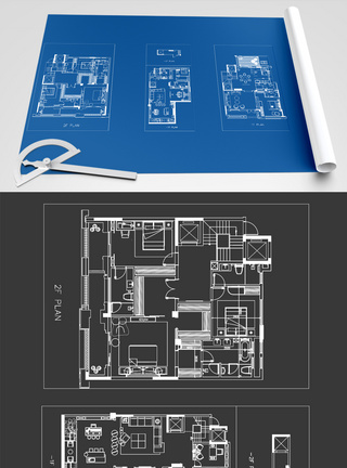 CAD设计园林CAD线稿投标园林设计图纸模板