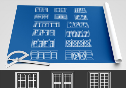 2021年cad模型门窗屏风元素设计图片