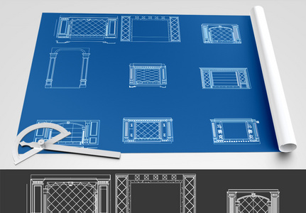 电视墙背景墙CAD图纸图片