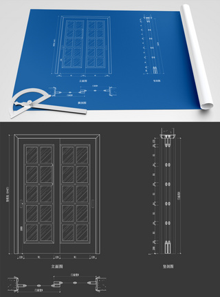 模型cad2021年cad楼梯移门节点元素设计模板