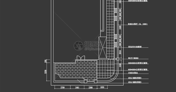 园林CAD线稿投标园林设计图纸图片