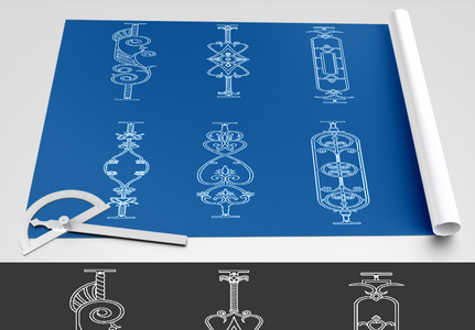 护栏CAD图纸素材图片
