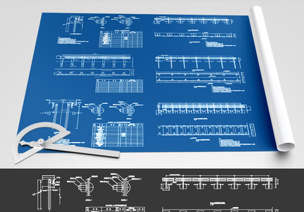 护栏CAD图纸素材图片