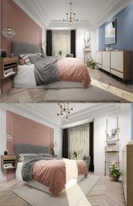 北欧卧室简约风家装设计图片