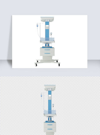 2020年白色蓝色医院急救医疗器械模型图片