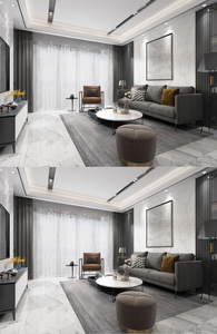 2020年北欧黑白风家居客厅设计图片