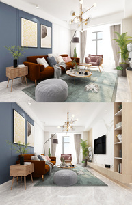 北欧家居客厅空间设计图片