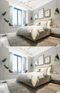 北欧卧室空间设计图片