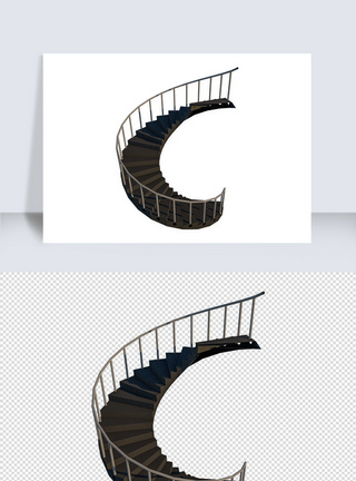矢量建筑立体楼梯su模型模板