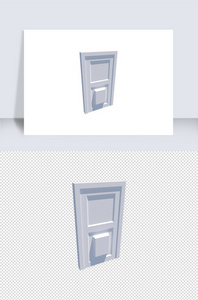 立体房门窗户su模型图片