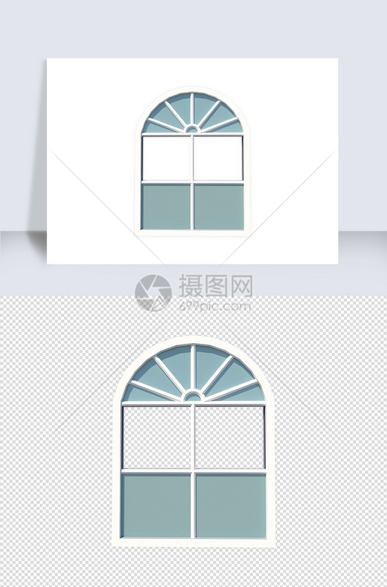 立体房门窗户su模型图片