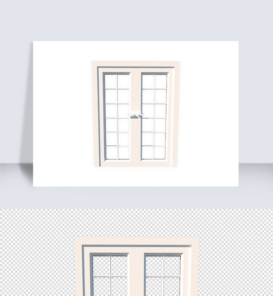 立体房门窗户su模型图片