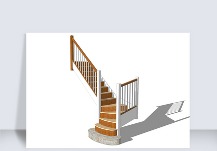 楼梯五金建模SU模型SU矢量图装修矢量图图片