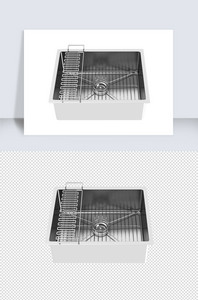 厨房五金洗菜池单体模型设计图片