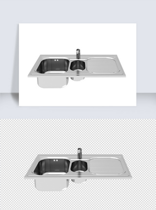 五金厨房洗菜盆单体设计图片