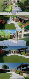 雅宾利园林设计CAD户外设计别墅SU设计图片