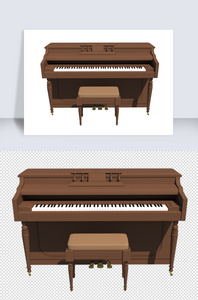 草图大师SU模型矢量文件原创钢琴素材图片